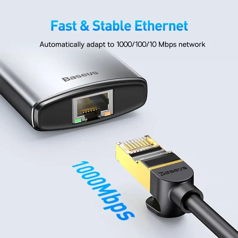 4K 60Hz USB-C hub HDMI, Etherneti ja 100W PD-ga