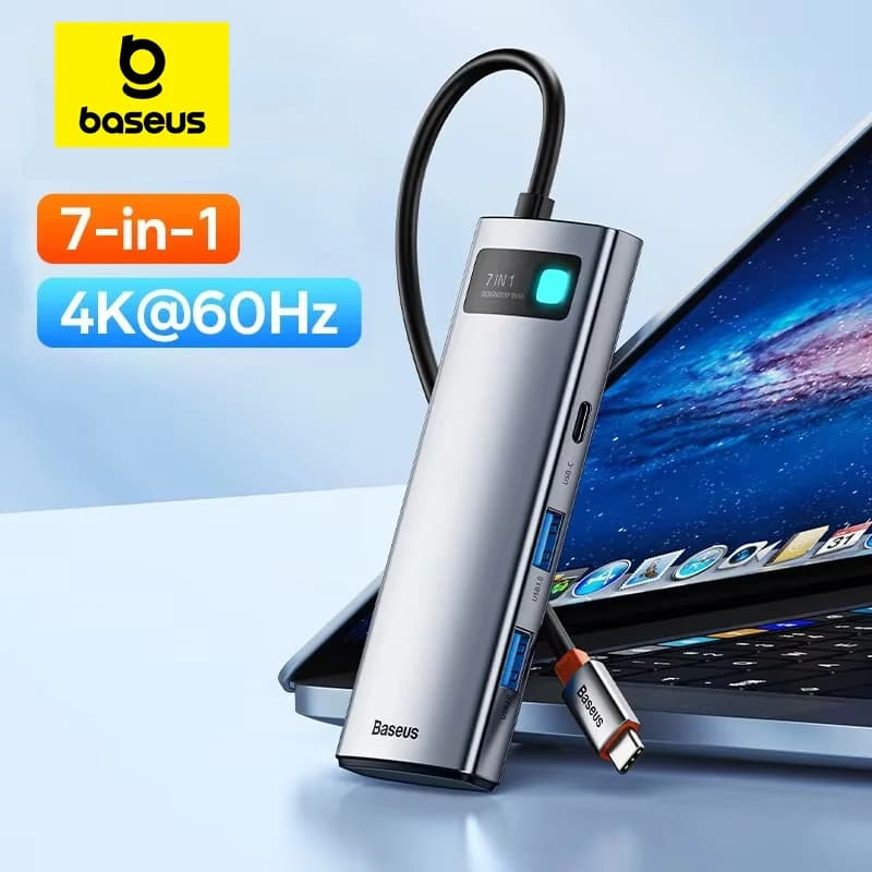 7-in-1 USB-C hub 4K HDMI ja PD 100W-ga